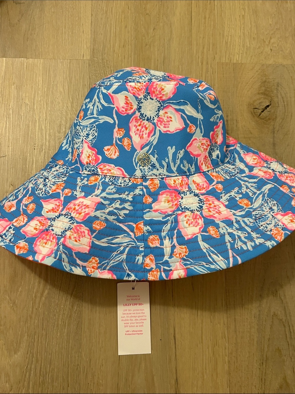 Lilly Pulitzer Reversible Canvas UPF 50 Bahamian Rhapsody's Sun Hat GWP NWT OS - Picture 5 of 8